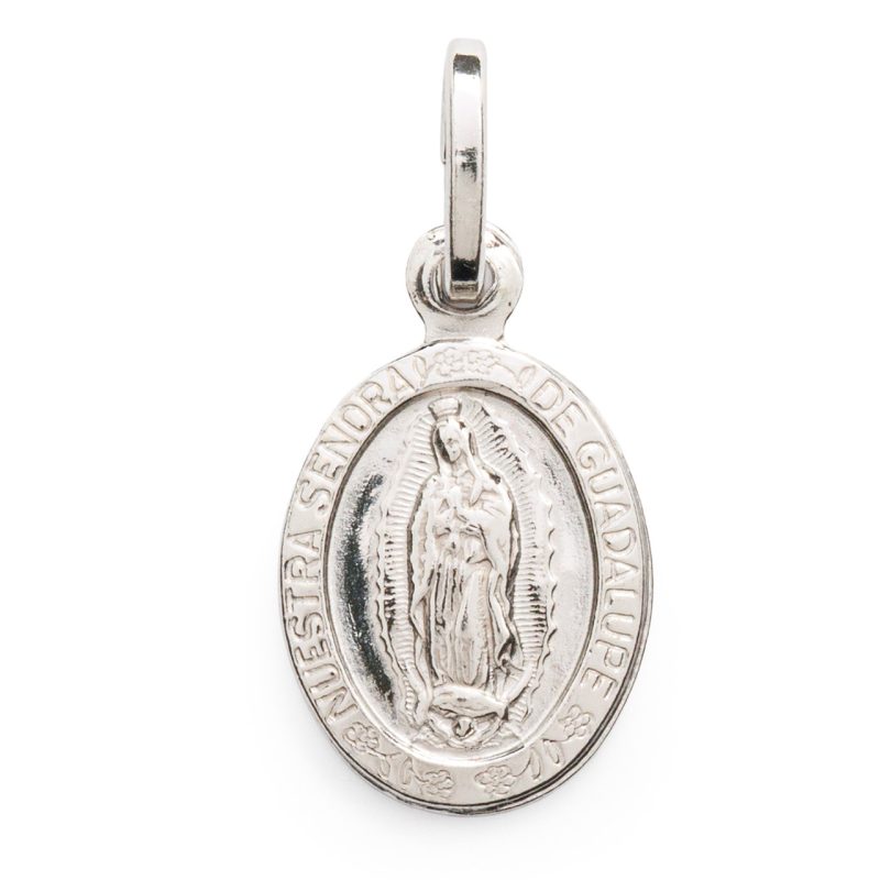 Medaglia della Nostra Signora di Guadalupe in argento 925