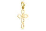 Croce Intreccio in argento 925 dorato