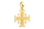 Croce di Gerusalemme in argento 925 dorato - immagine 2