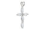 Croce Marquise in argento 925 e zirconi - immagine 2