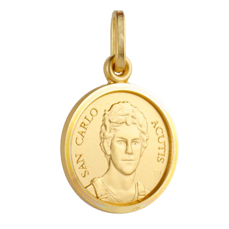 Medaglia di San Carlo Acutis in argento 925