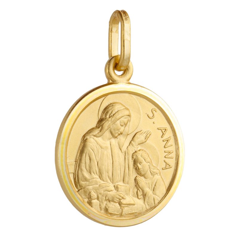Medaglia di Sant’Anna in argento 925 dorato