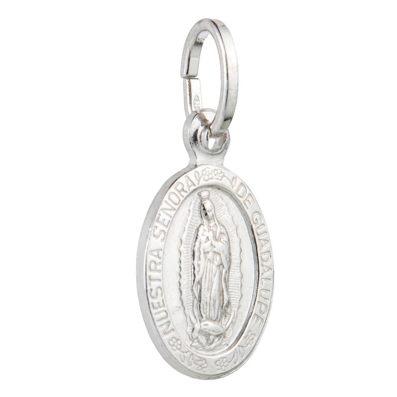 Medaglia della Nostra Signora di Guadalupe in argento 925