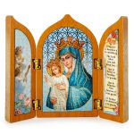 Trittico Madonna della Salute Mater Ecclesiae in legno
