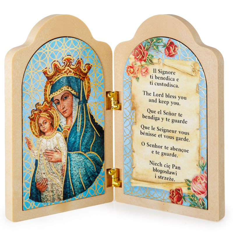 Dittico Madonna della Salute Mater Ecclesiae in legno