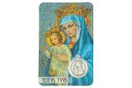 Santino plastificato multilingue Madonna della Salute Mater Ecclesiae