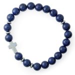 Bracciale elastico in pietra naturale Lapislazzuli
