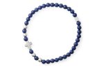 Bracciale elastico in pietra naturale Lapislazzuli