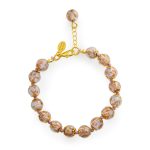 Bracciale in Vetro di Murano rosato e oro