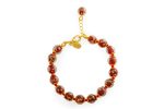 Bracciale in Vetro di Murano rosso e oro