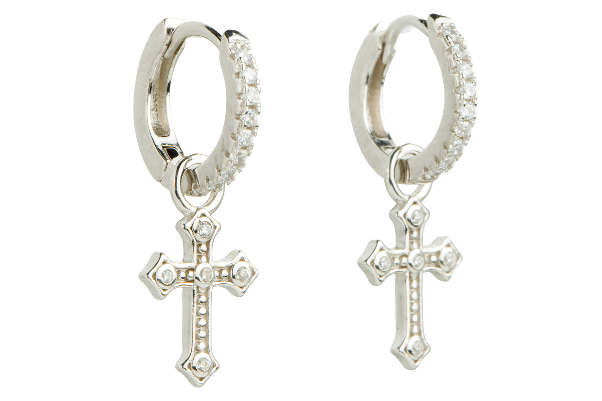 IMG_9056 Orecchini cerchio con croce in argento 925 e zirconi
