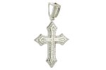 Croce Regina in argento 925 e zirconi - immagine 2