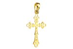 Croce traforata effetto filigrana in argento 925 dorato - immagine 2