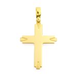 Croce stilizzata in argento 925 dorato