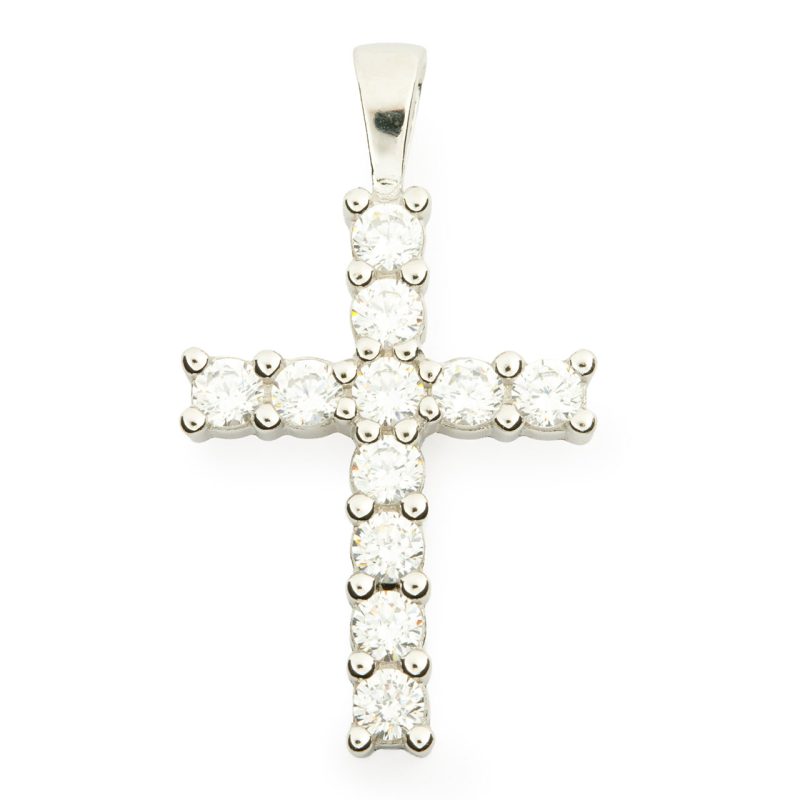 Croce Tennis classica in argento 925