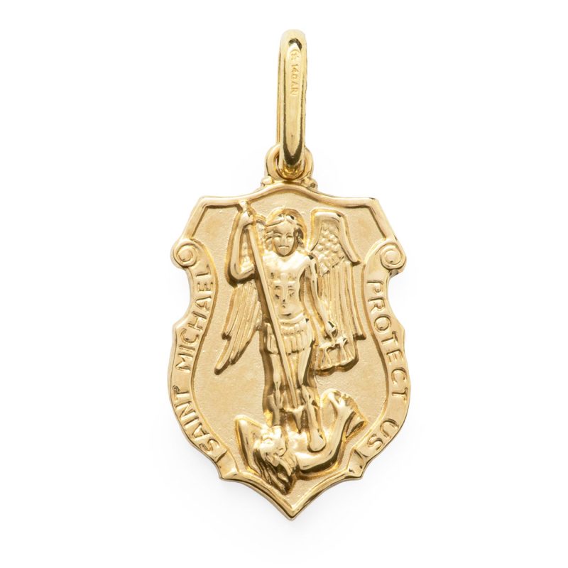 Medaglia Scudo di San Michele in oro 18 kt