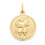 Medaglia San Cristoforo in oro 18 kt