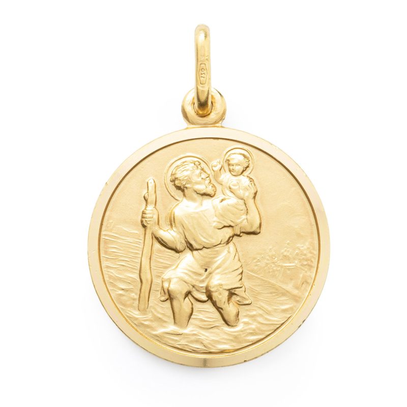 Medaglia San Cristoforo in oro 18 kt