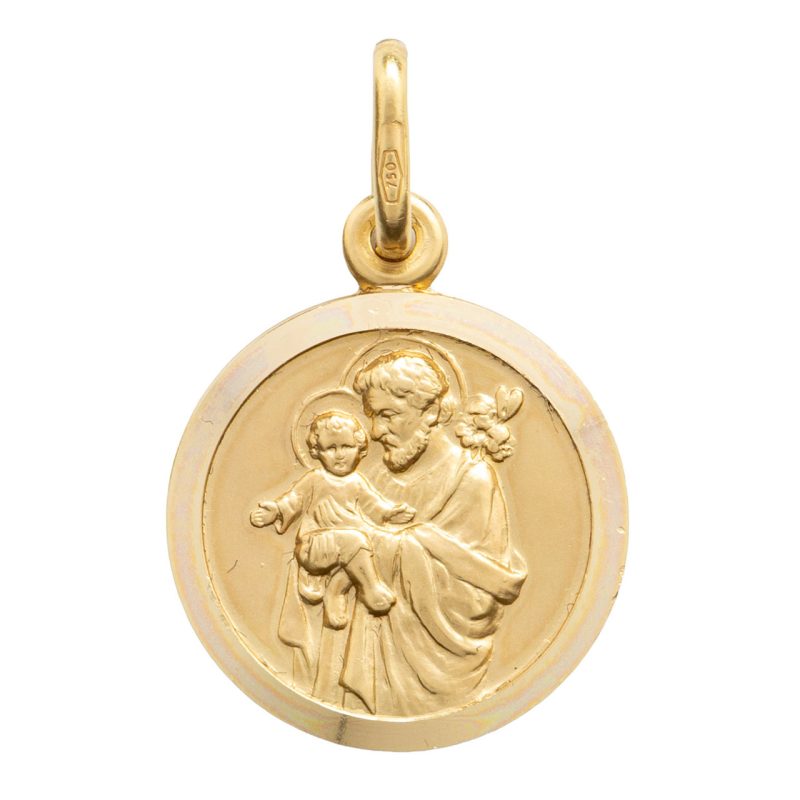 Medaglia San Giuseppe in oro 18 kt