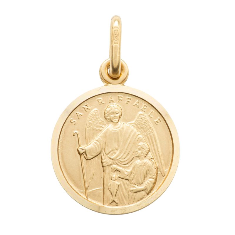 Medaglia San Raffaele in oro 18 kt