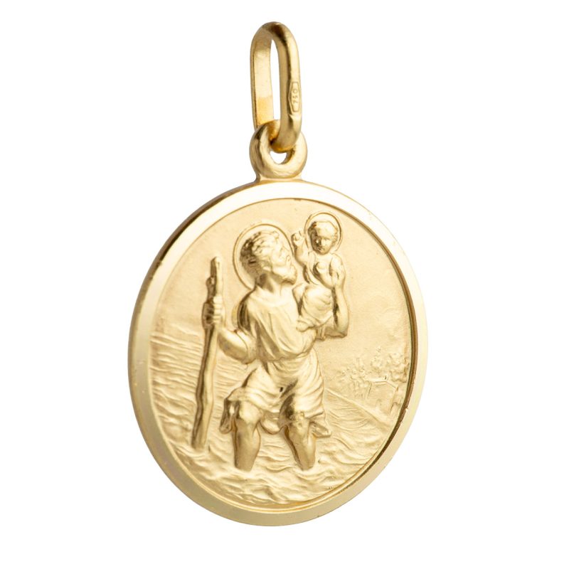 Medaglia San Cristoforo in oro 18 kt