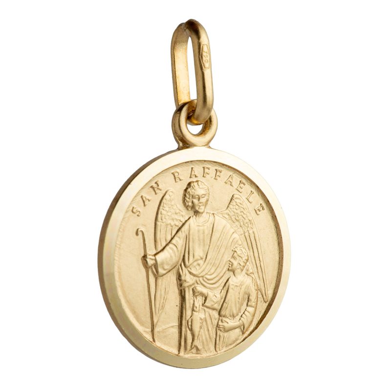 Medaglia San Raffaele in oro 18 kt