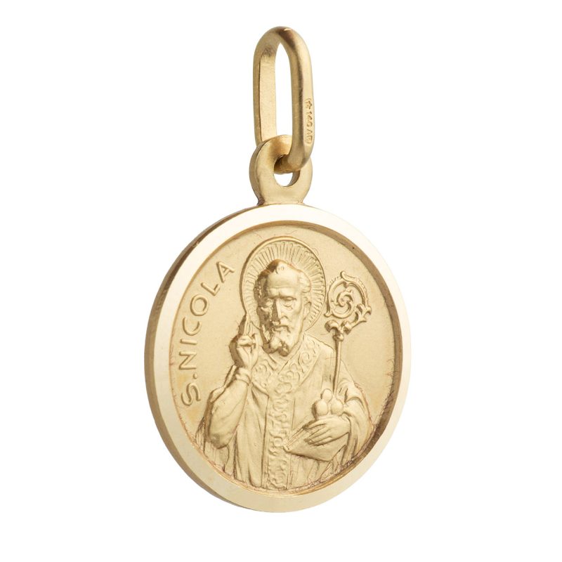 Medaglia San Nicola in oro 18 kt