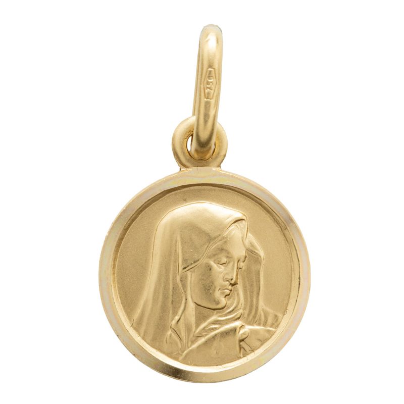 Medaglia Santa Bernadette in Oro 18kt