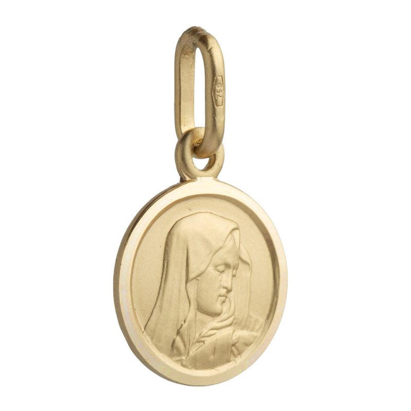 Medaglia Santa Bernadette in Oro 18kt